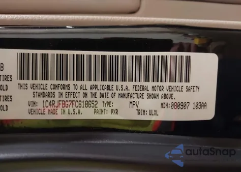 2015 Jeep Grand Cherokee Limited из США, поврежденный, VIN 1C4RJFBG7FC618652